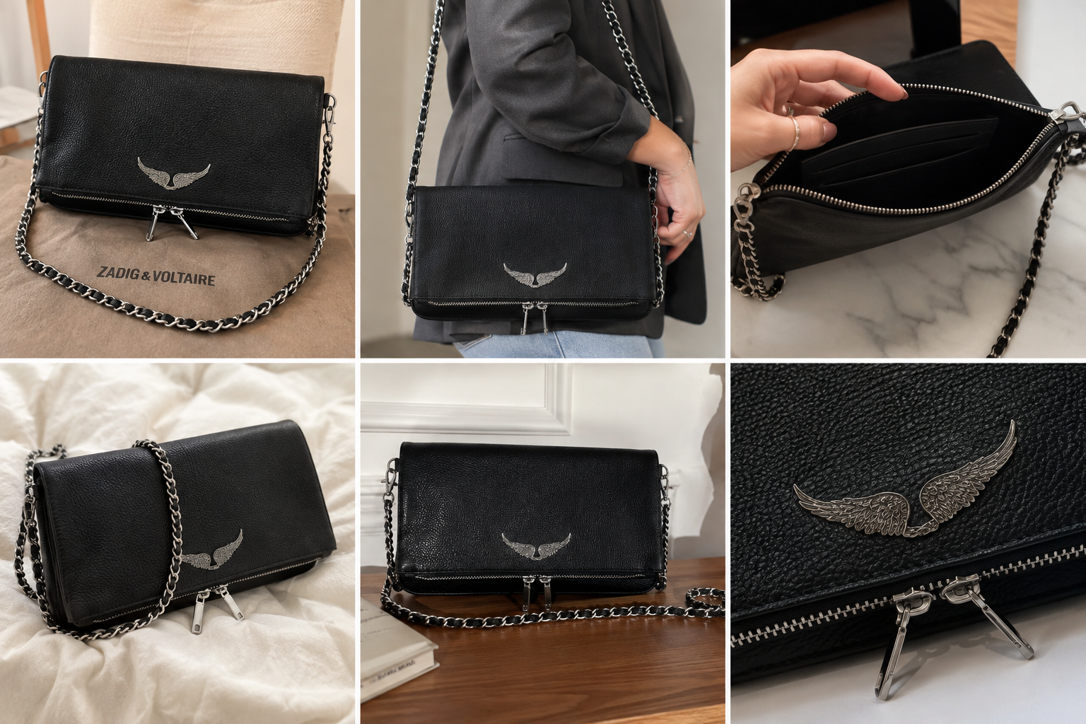 Pochette Rock – Sac bandoulière femme